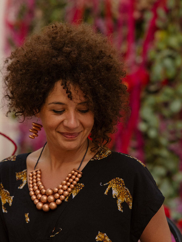 Collana Polonia Metallic-perlato-Bijondo