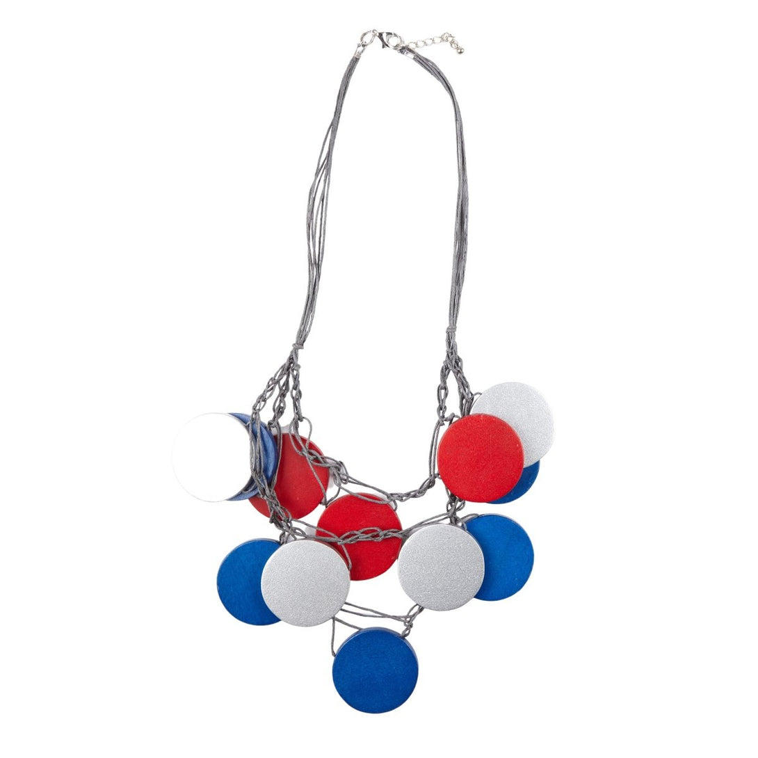 Collana Porta Venezia legno - blu - Bijondo