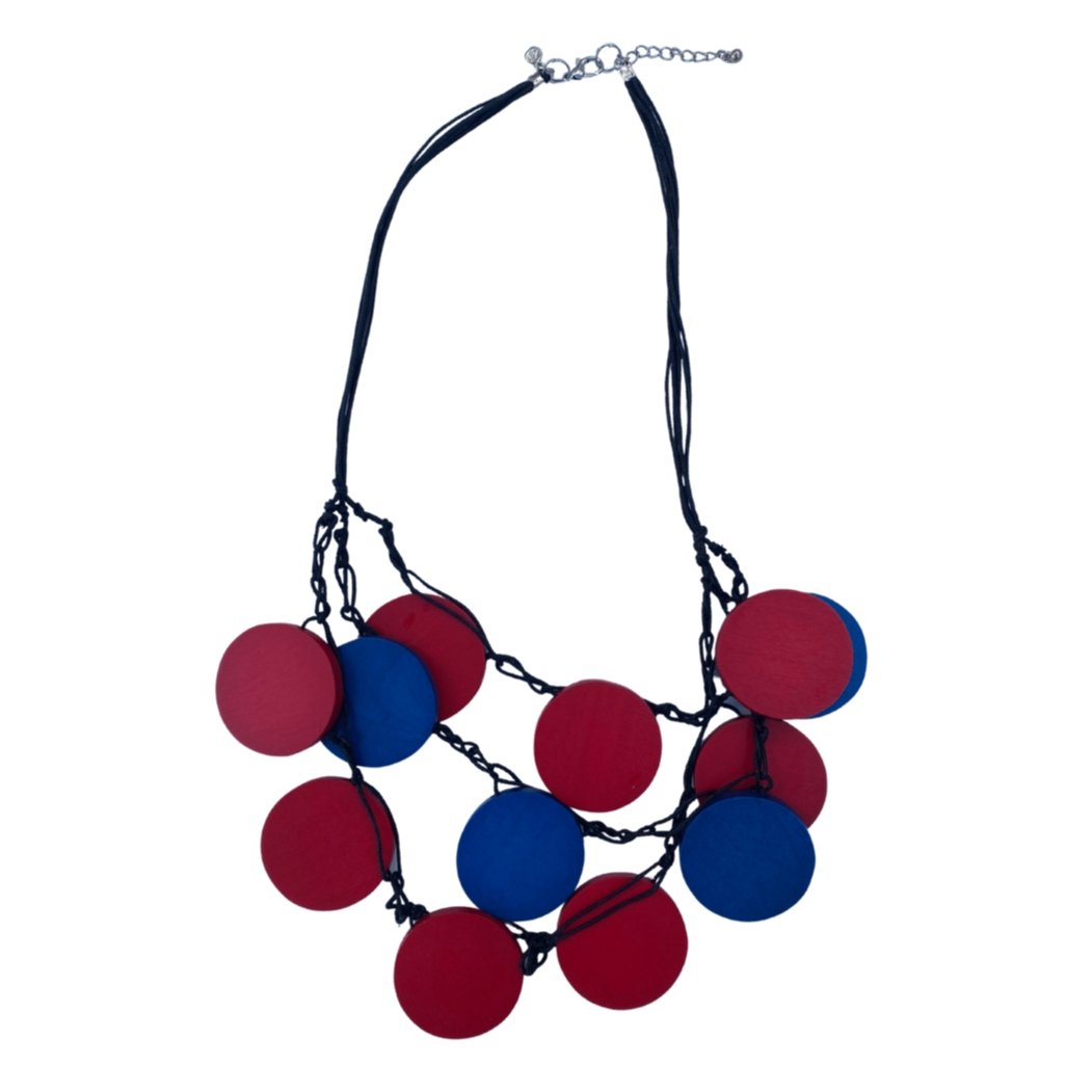 Collana Porta Venezia legno - rosso valentino - Bijondo