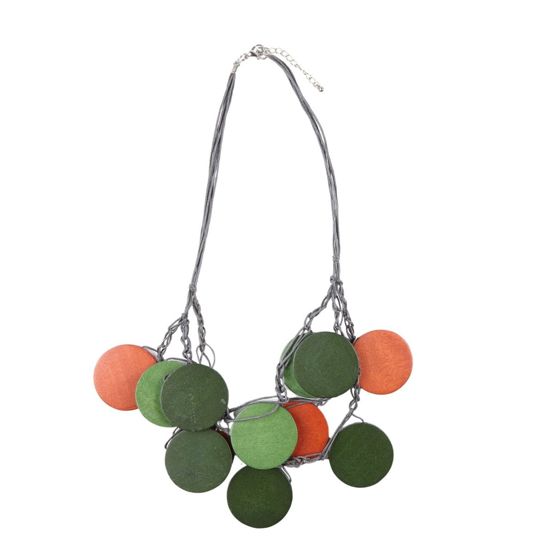 Collana Porta Venezia legno - verde - Bijondo