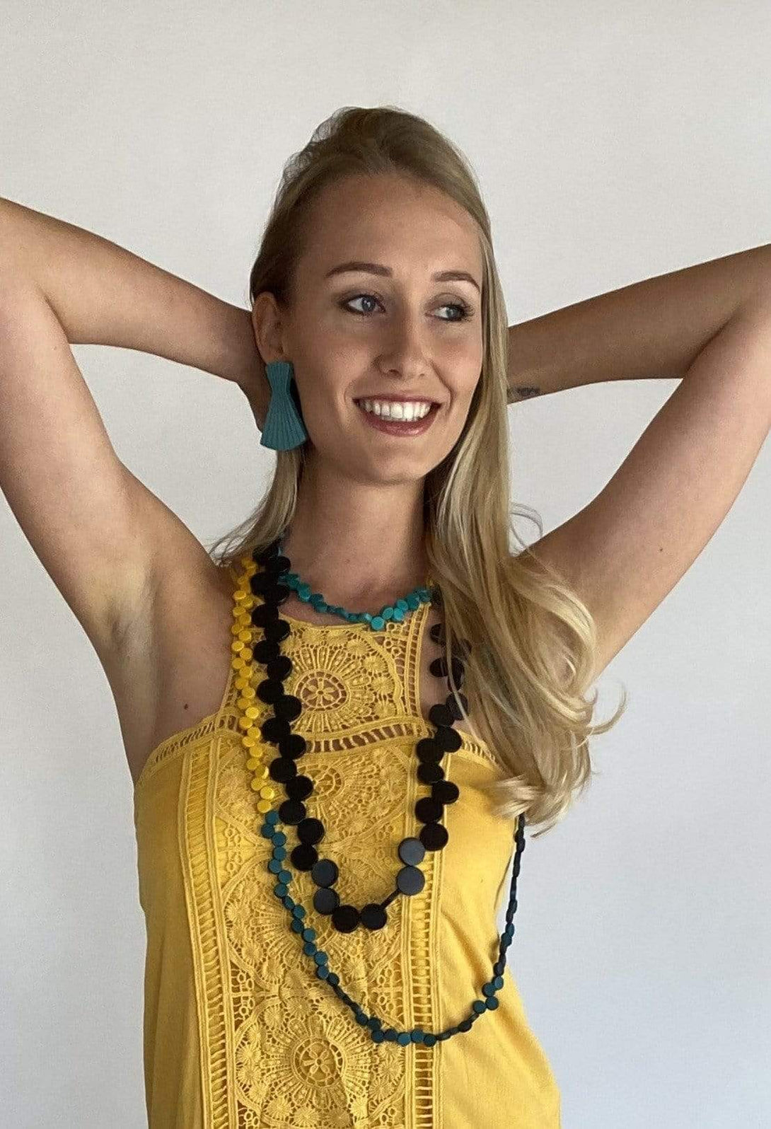 Collana Portogallo legno - verde chiaro - Bijondo