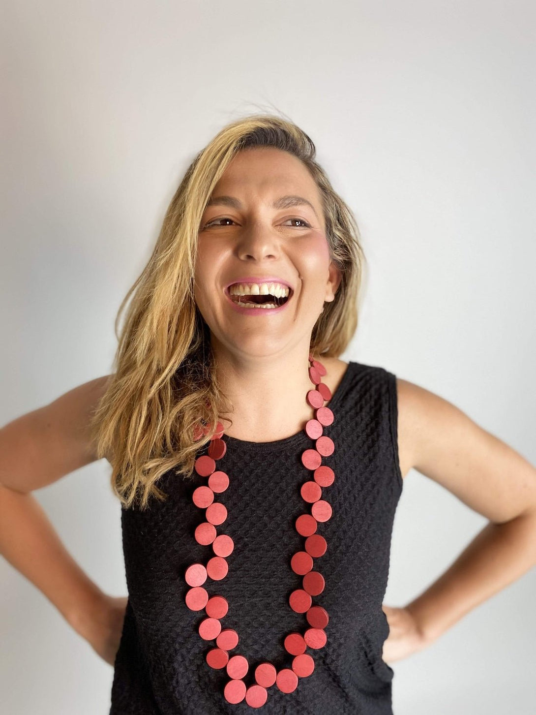 Collana Portogallo legno - corallo - Bijondo