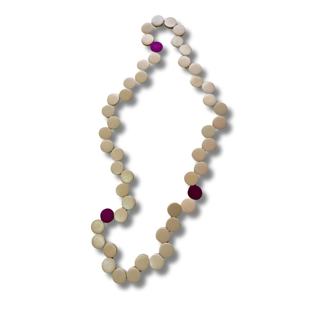Collana Portogallo legno-collana-EW-Bianco metallic-Bijondo