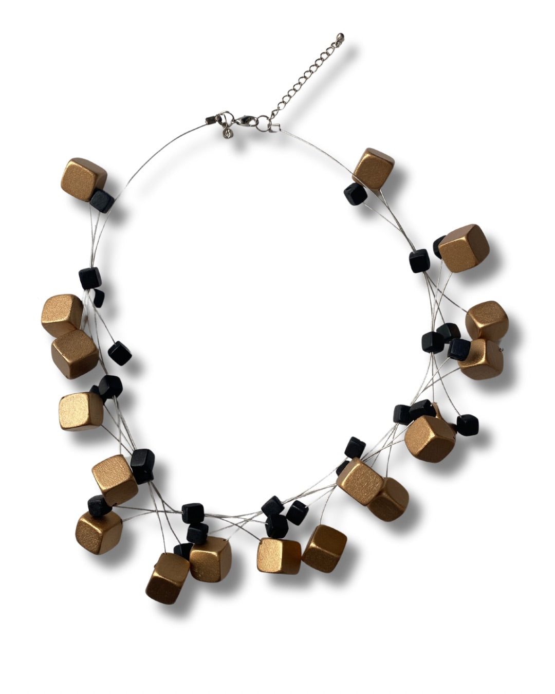 Collana Romania Metallic legno-oro-Bijondo