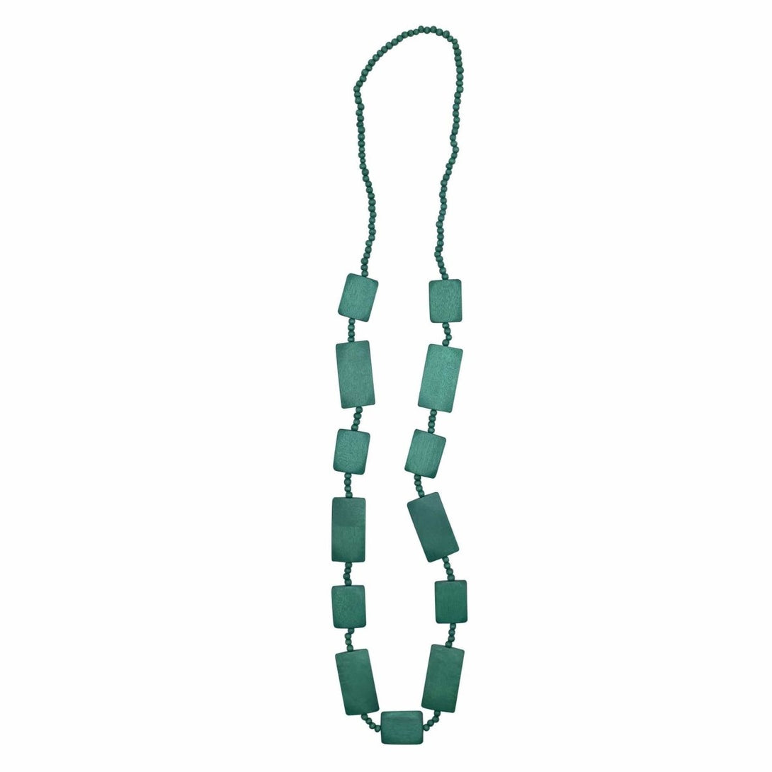 Collana Slovenia legno lunga - verde - Bijondo