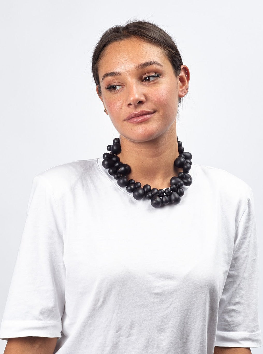 Collana Tibet legno regolabile-rosso-Bijondo