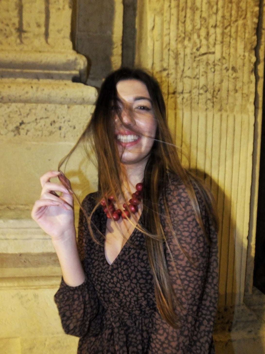 Collana Tibet legno regolabile - verde scuro - Bijondo