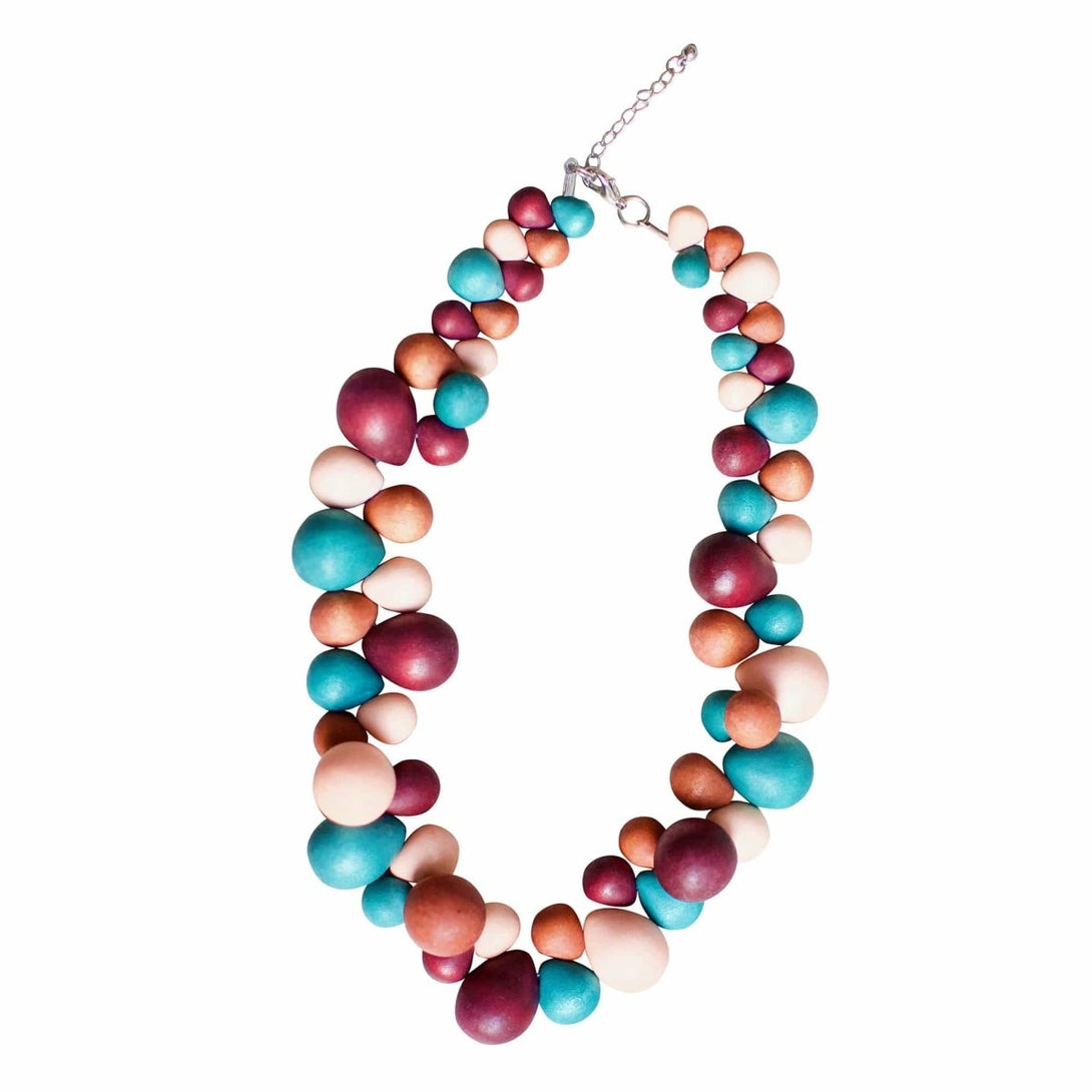 Collana Tibet legno regolabile - verde scuro - Bijondo