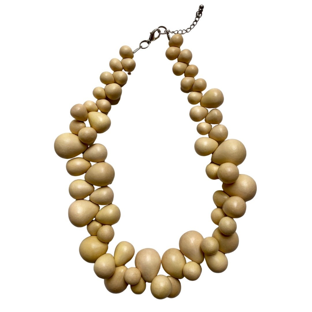 Collana Tibet legno regolabile - giallo - Bijondo