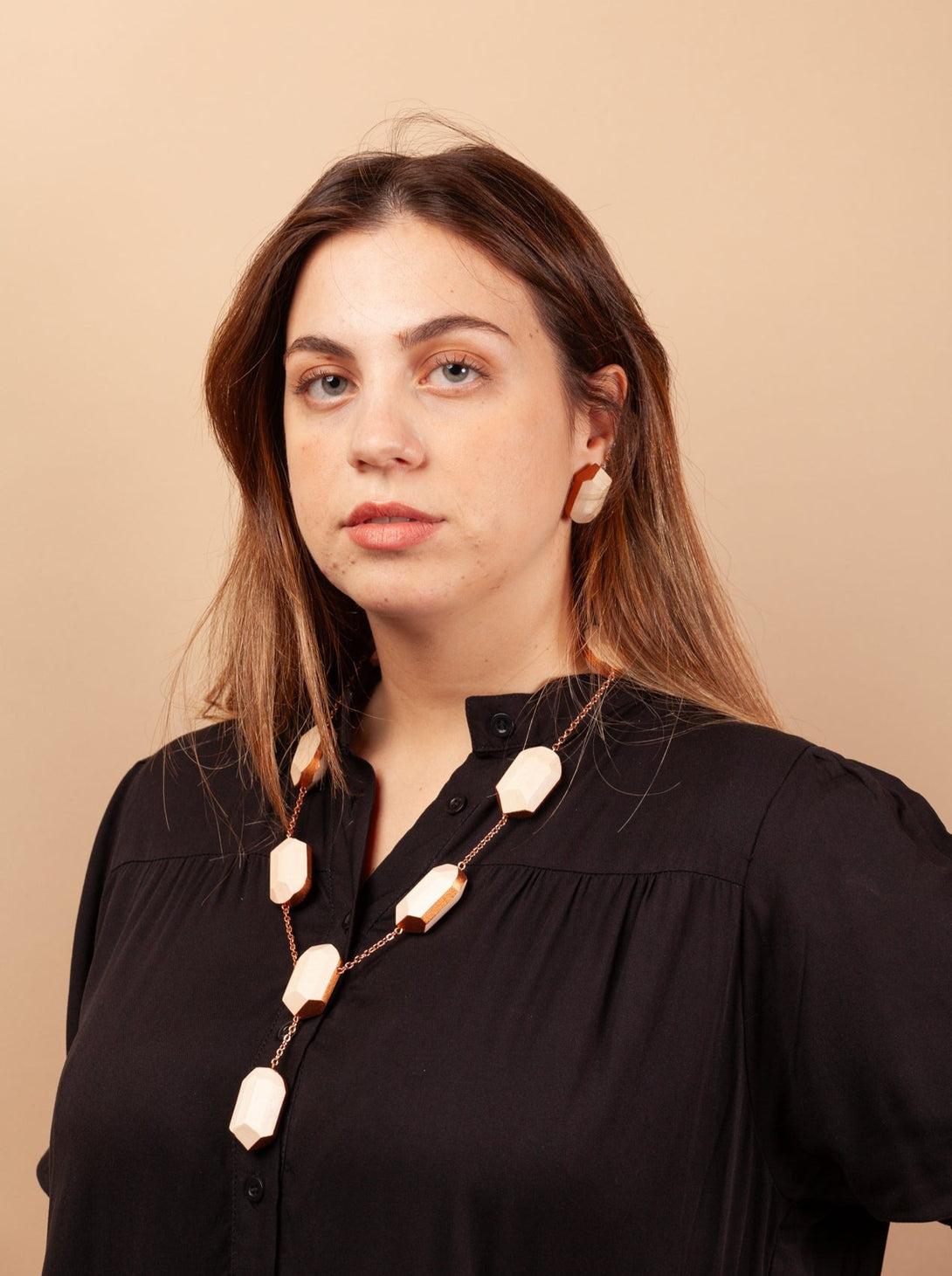 Collana Y con legno Serena-collana-EW-Bijondo