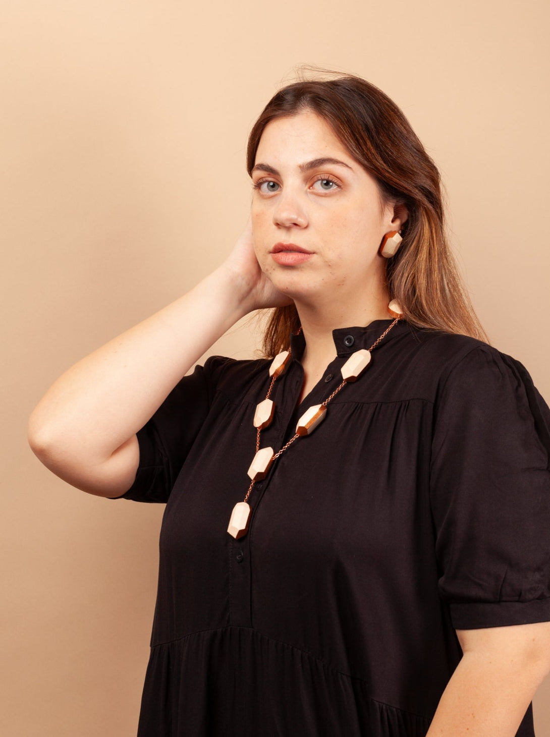 Collana Y con legno Serena-collana-EW-Bijondo