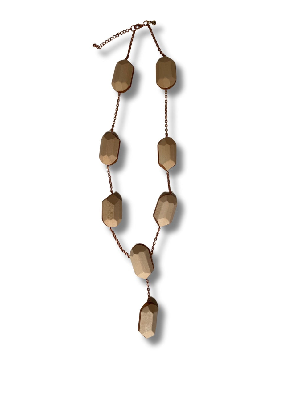 Collana Y con legno Serena-collana-EW-beige-Bijondo