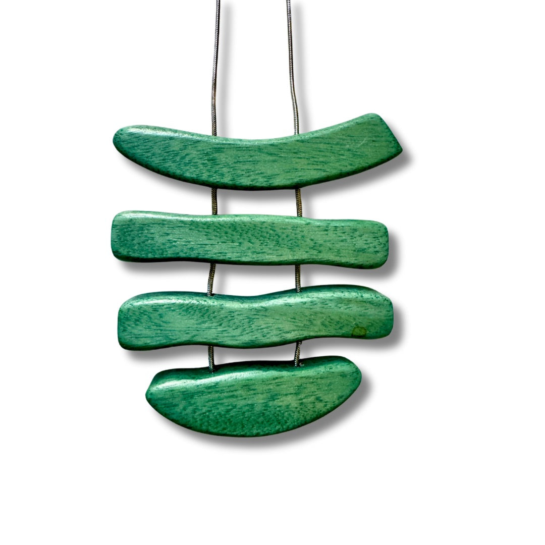 Collana ciondolo legno leggero Grenada-Collana-EW-Verde-Bijondo