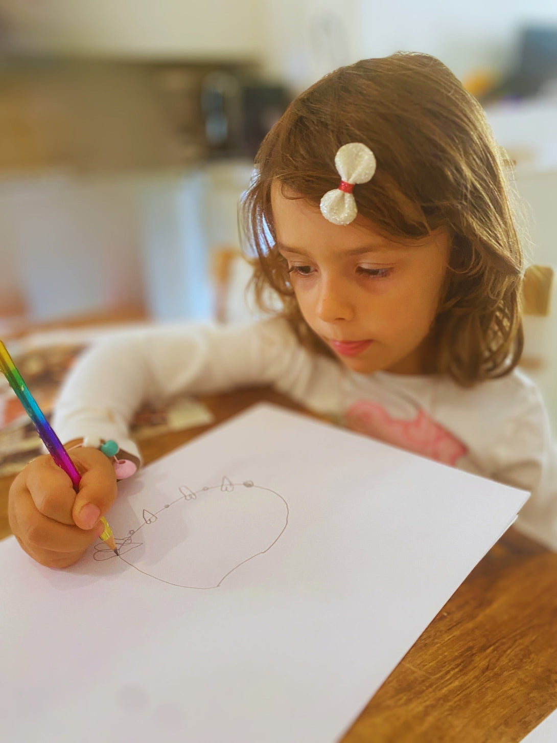 Collana con cuori di legno Love-fuchsia-Bijondo