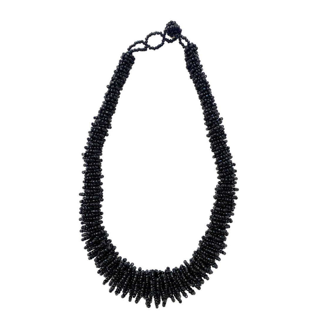 Collana cordone vetro Creta-nero-Bijondo