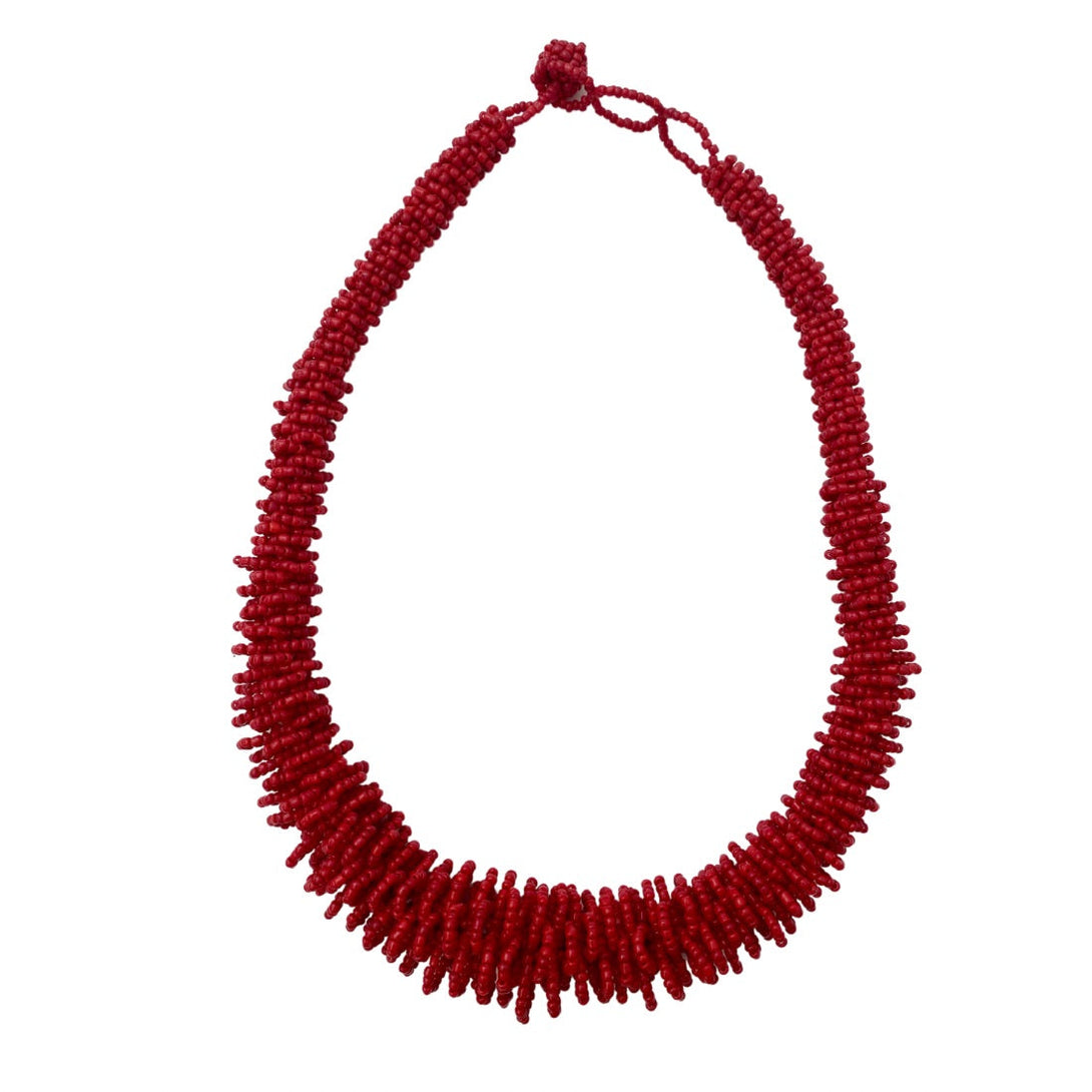 Collana cordone vetro Creta-rosso-Bijondo
