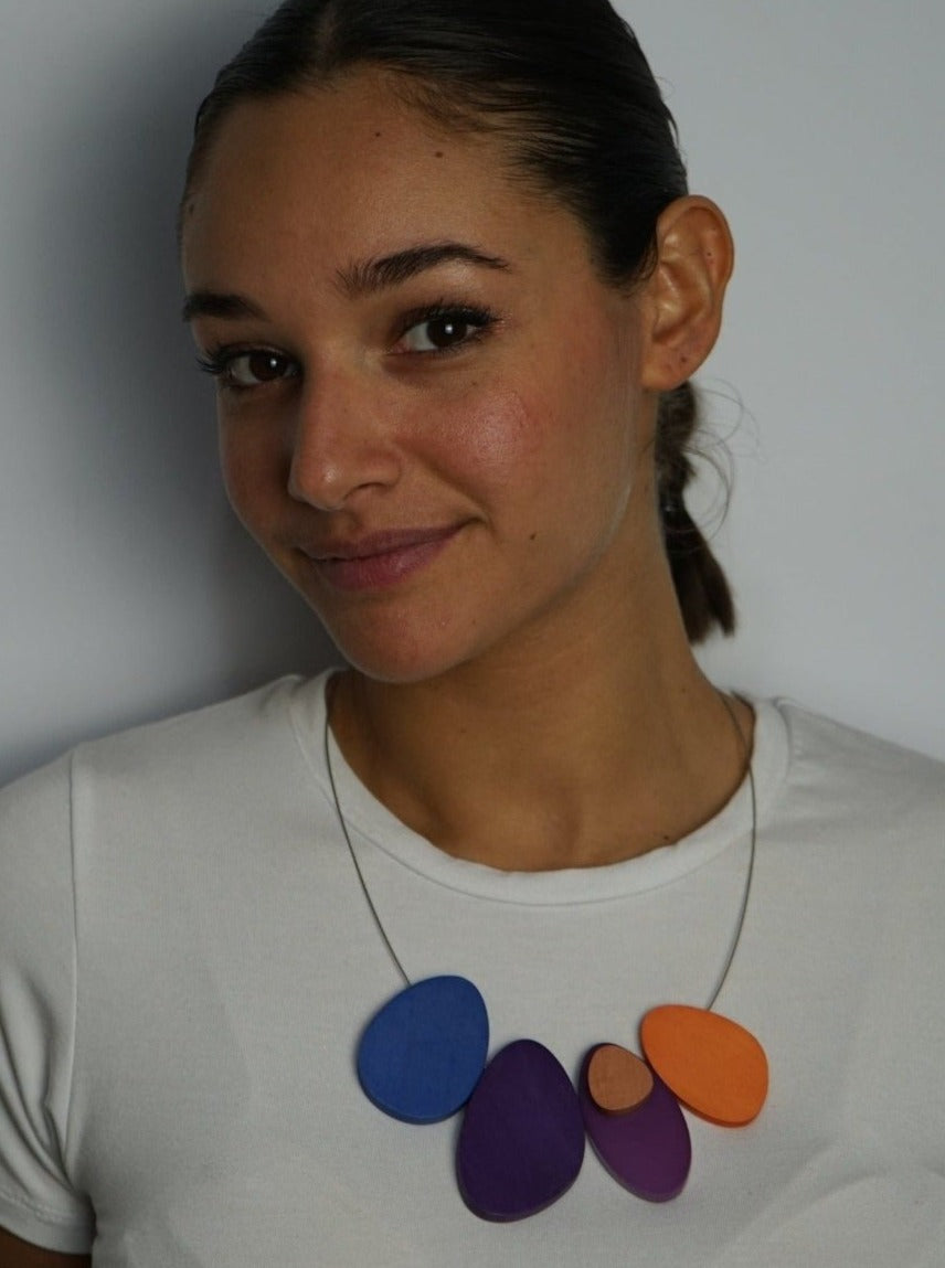 Collana corta Lizzy - blu - Bijondo