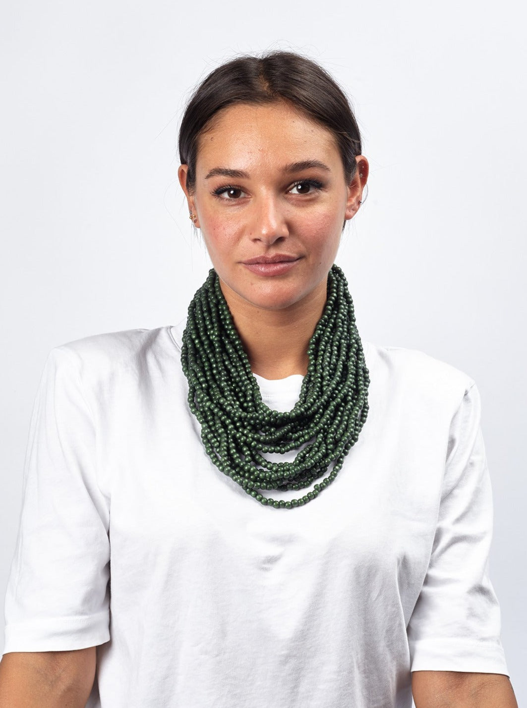 Collana corta Mali legno-rosso-Bijondo