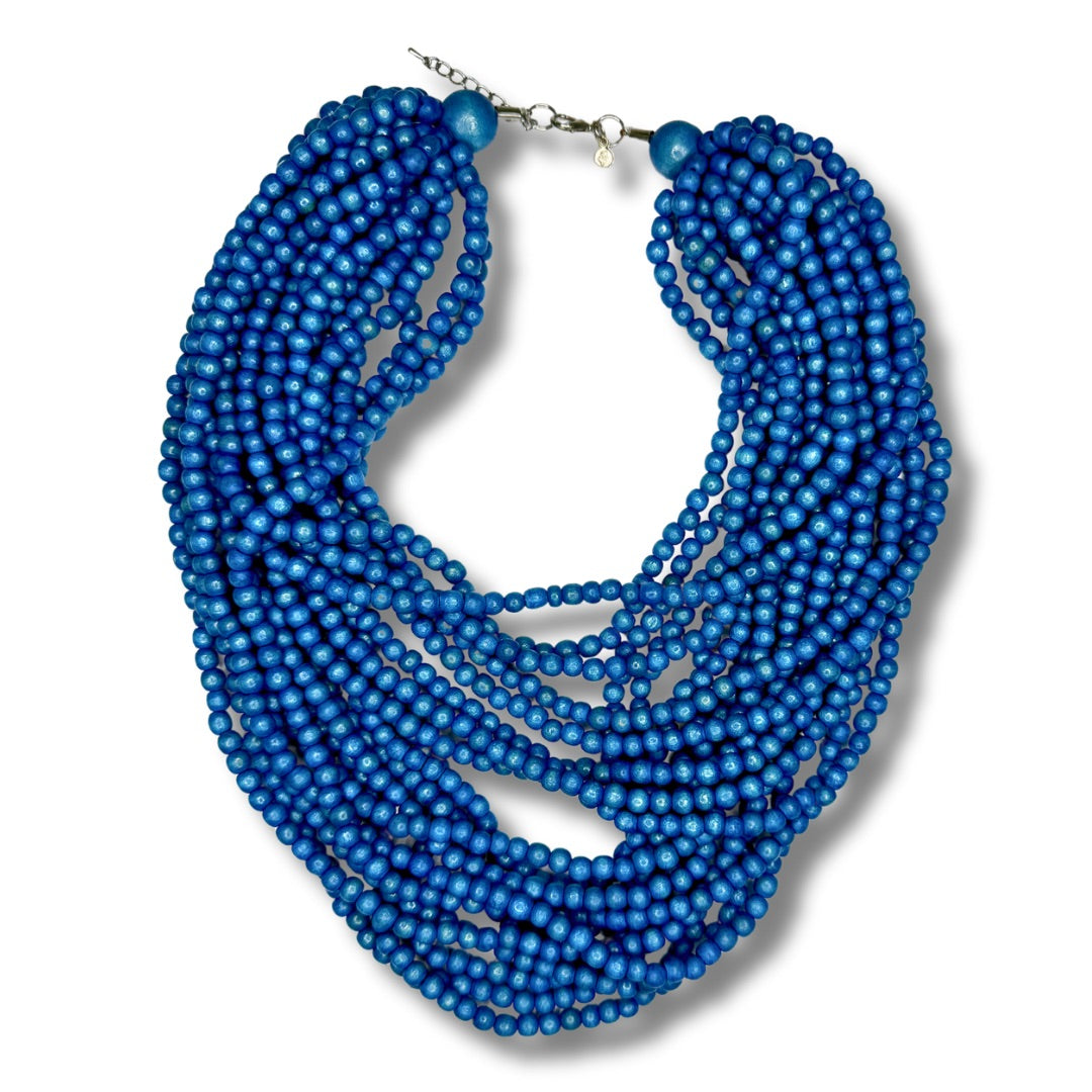 Collana corta Mali legno-collana-EW-blu-Bijondo
