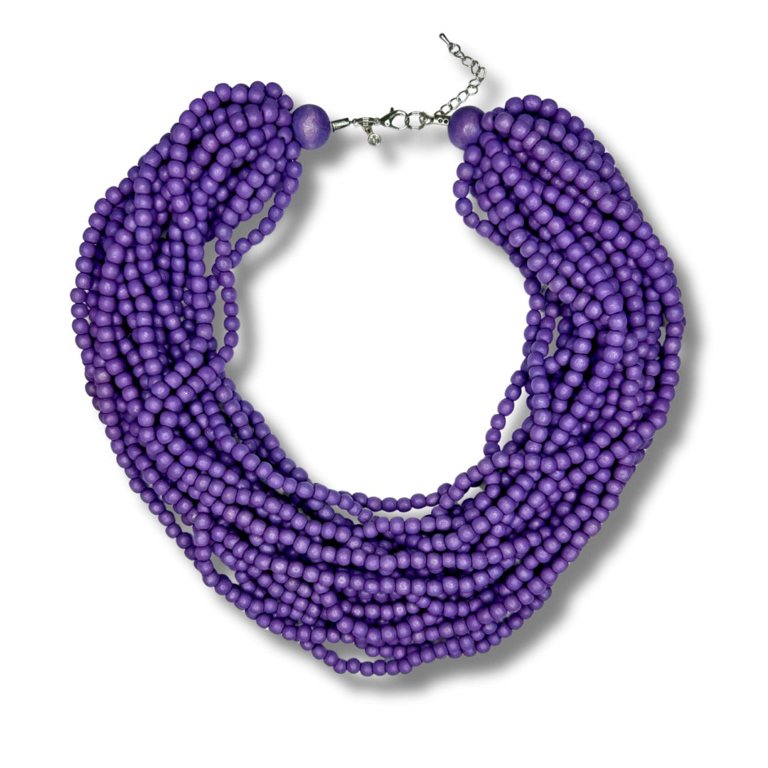 Collana corta Mali legno-collana-EW-lilla-Bijondo