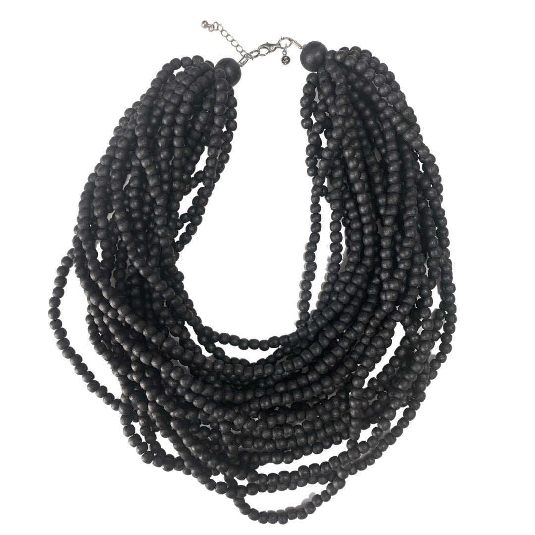 Collana corta Mali legno - nero - Bijondo