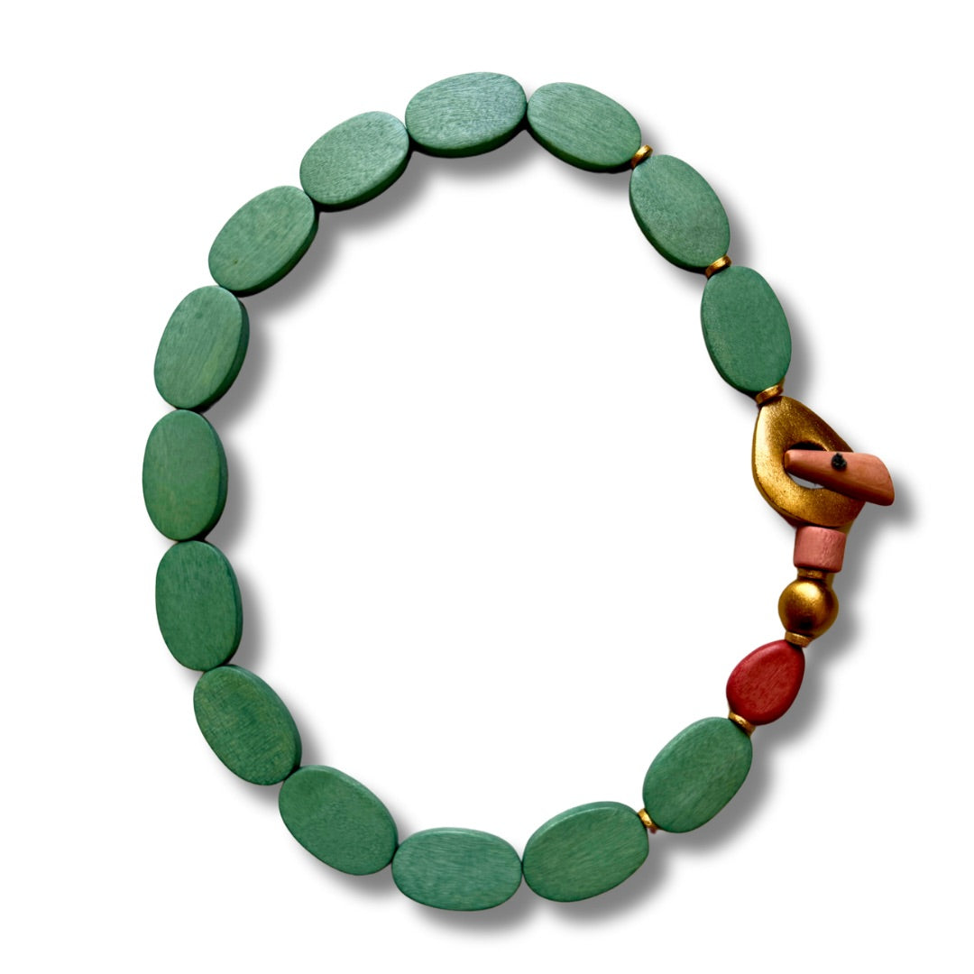 Collana corta, leggera, legno Lotti metallic-collana-EW-Botanical Oasis-Bijondo