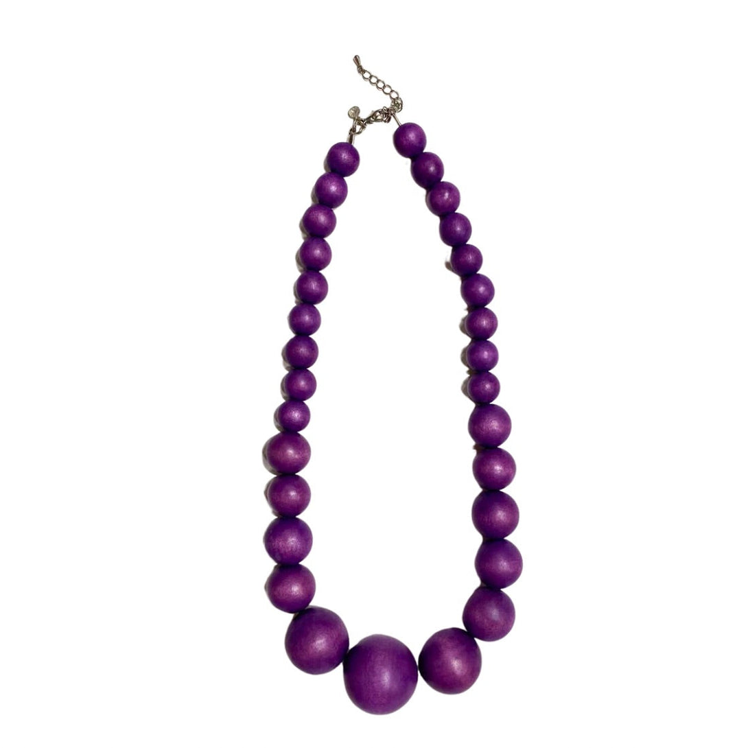 Collana corta legno Bulgaria-prugna-Bijondo