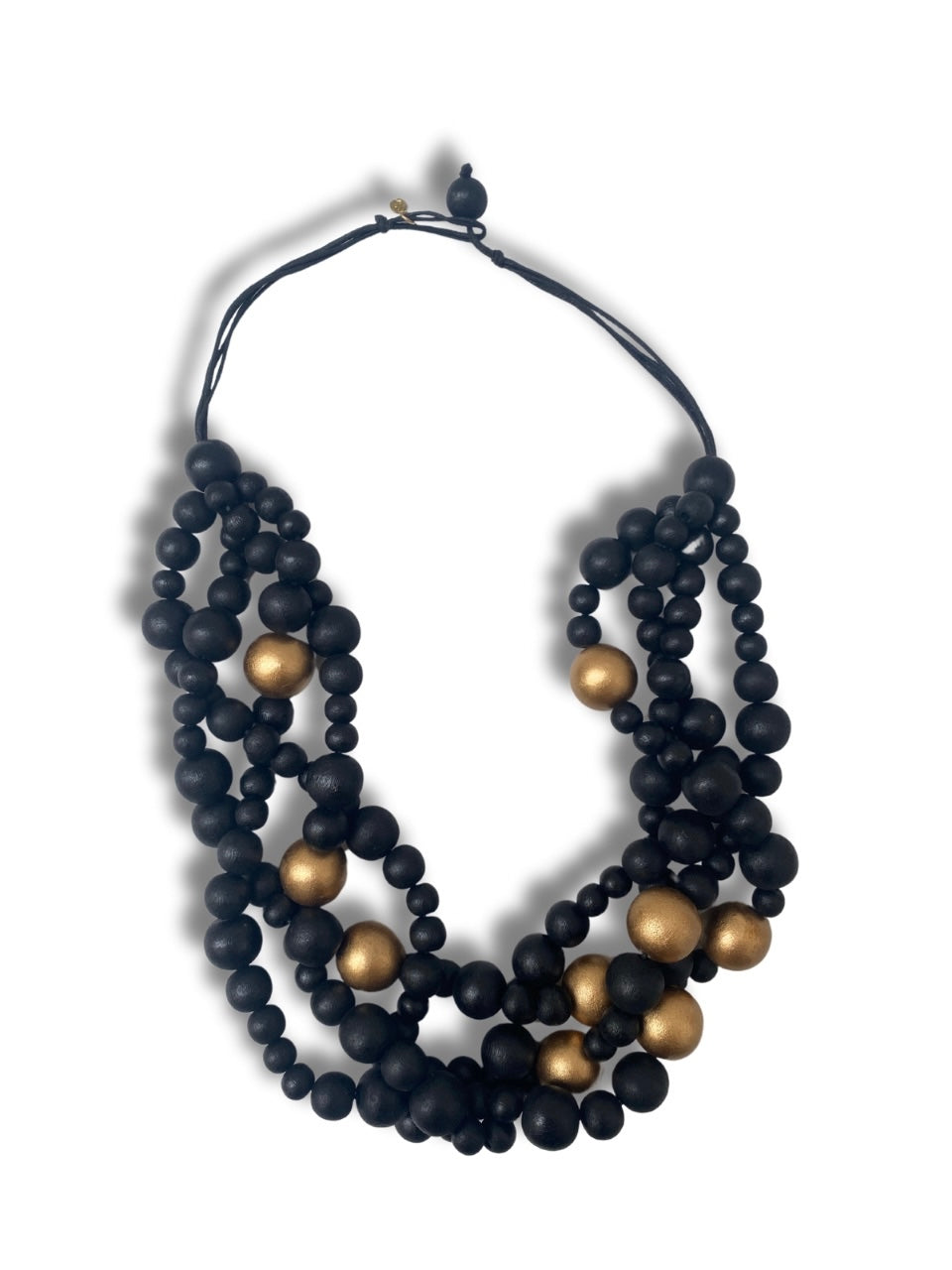 Collana corta legno Dublin 8 metallic-collana-Bijondo-nero-Bijondo