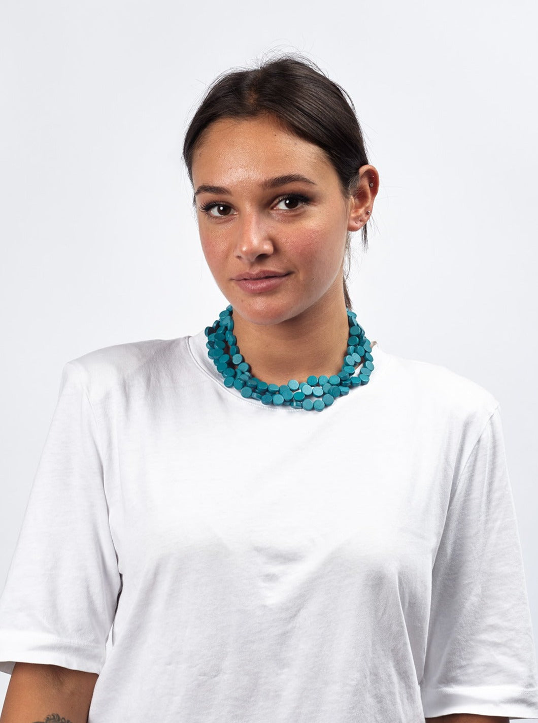 Collana corta legno Islanda regolabile-azzurro-Bijondo