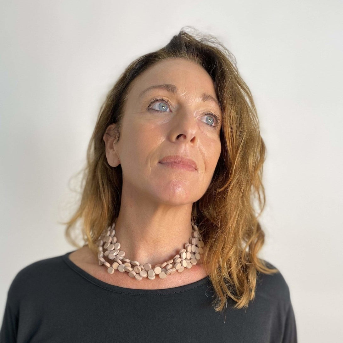 Collana corta legno Islanda regolabile - lavanda - Bijondo