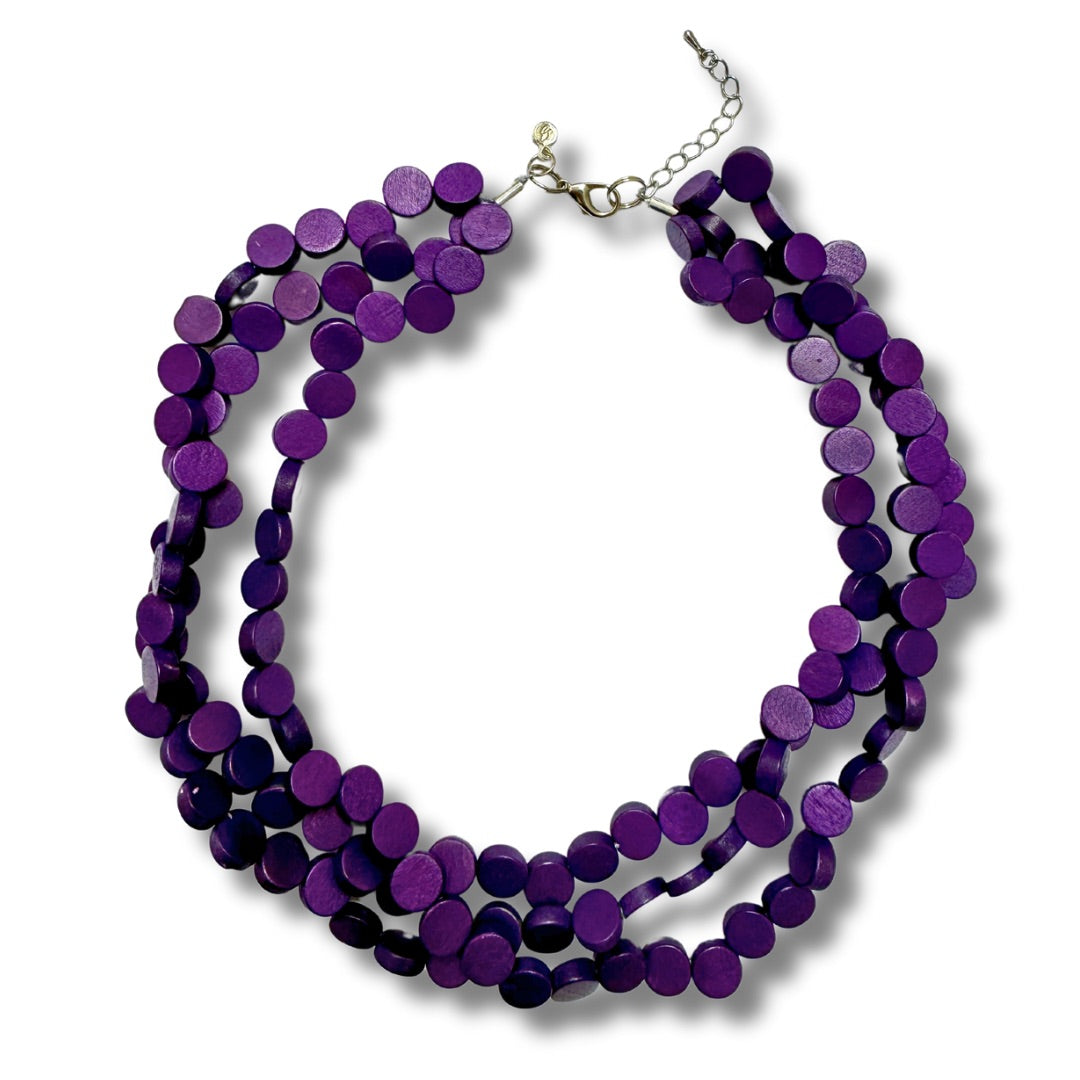 Collana corta legno Islanda regolabile-collana-EW-viola-Bijondo