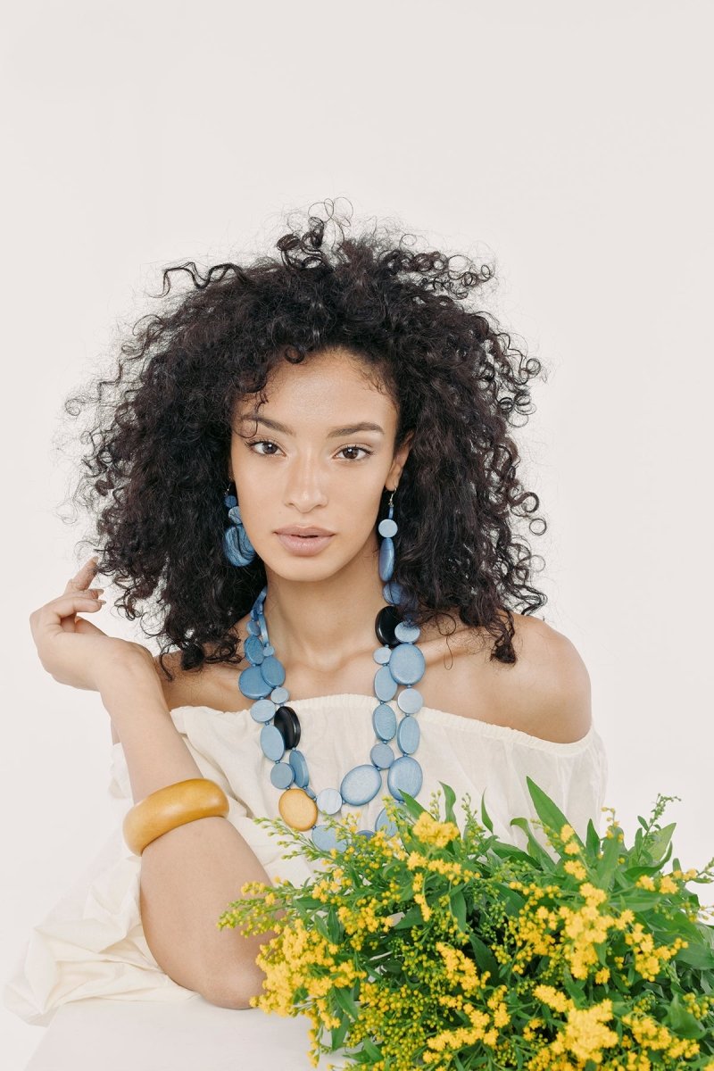 Collana corta legno Kemptown - arancione - Bijondo