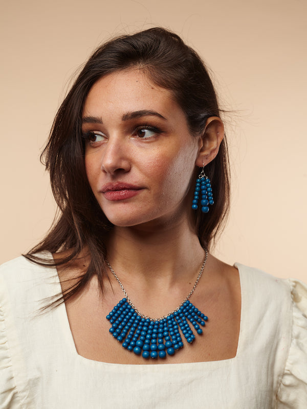 Collana corta legno regolabile Emryn-Collana-EW-Blu-Bijondo