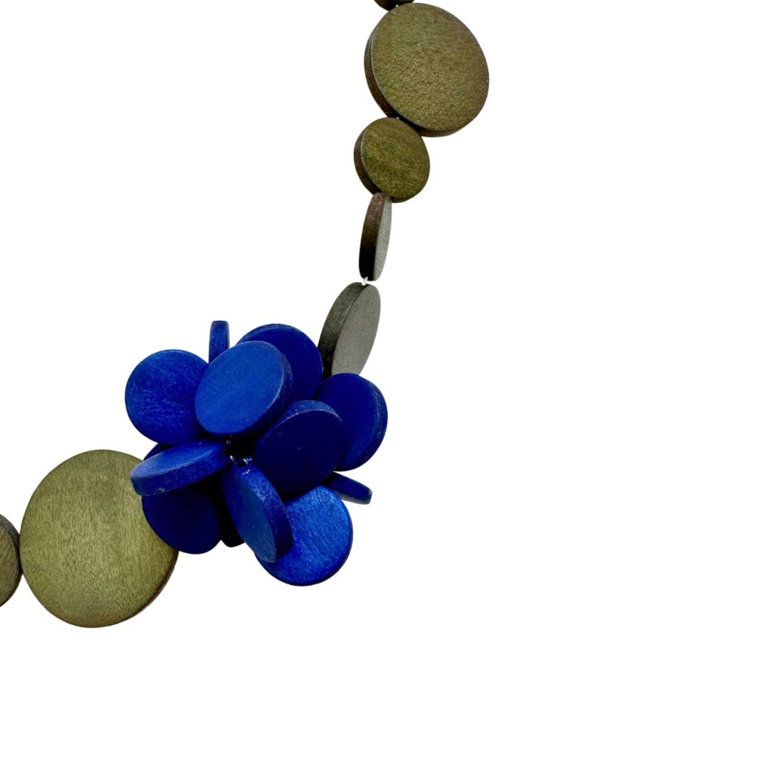 Collana giocosa legno Mel-blu-Bijondo