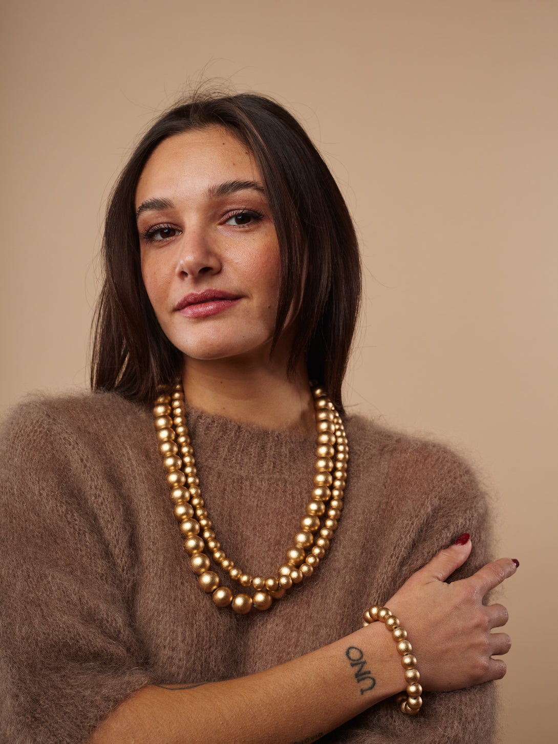 Collana leggera, legno, regolabile Kuria metallic-collana-Bijondo-Bijondo