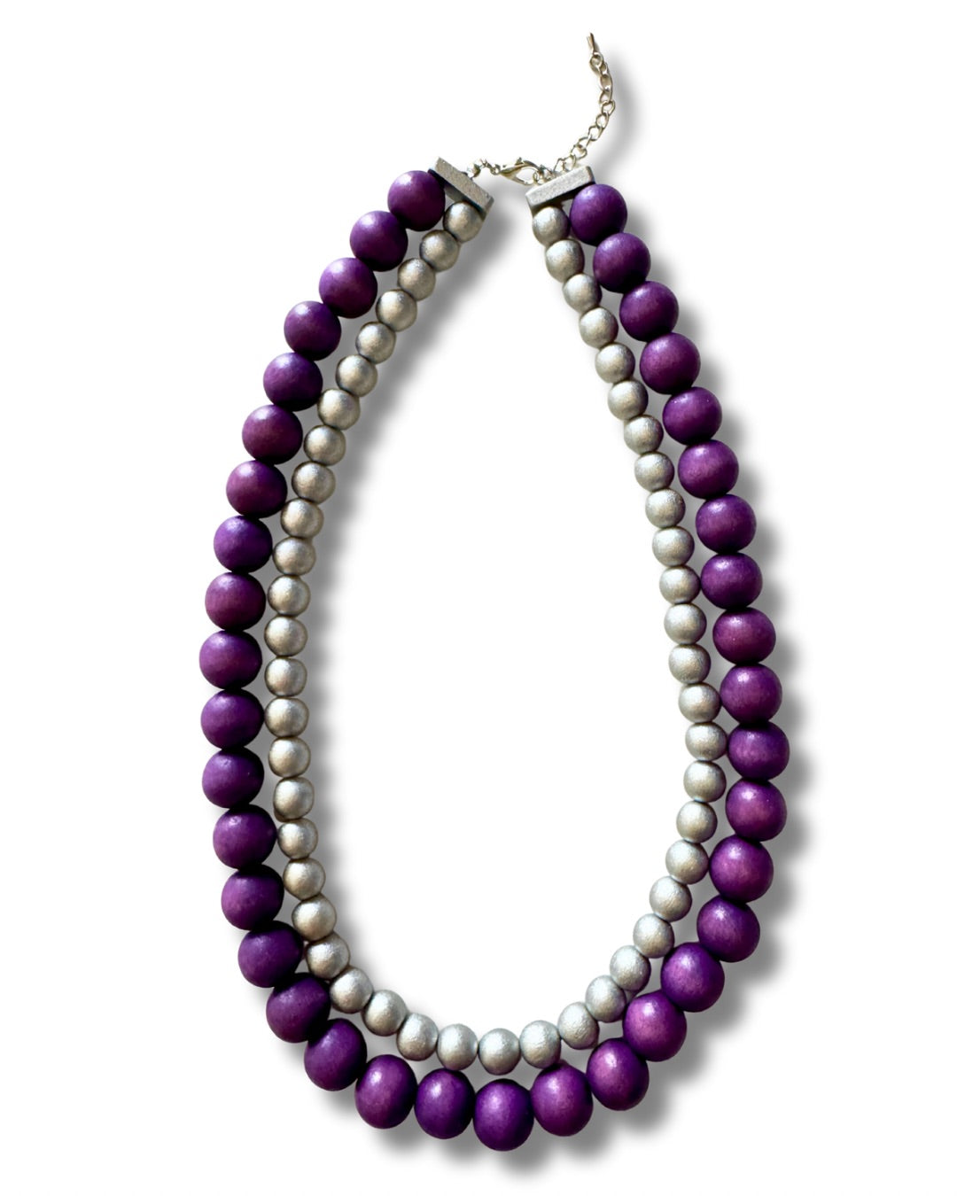 Collana leggera, legno, regolabile Kuria metallic-collana-Bijondo-Viola-Bijondo