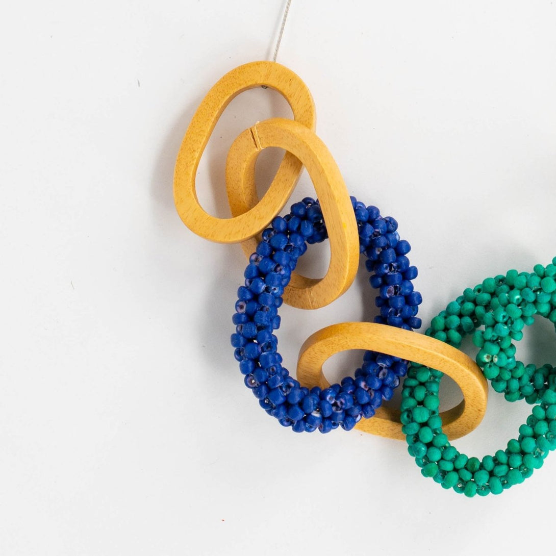 Collana legno Aiden - beige - Bijondo