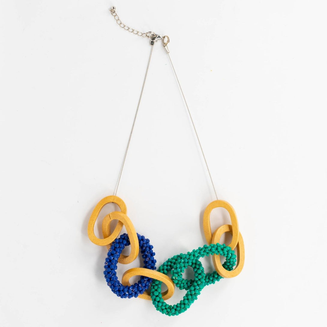 Collana legno Aiden - beige - Bijondo