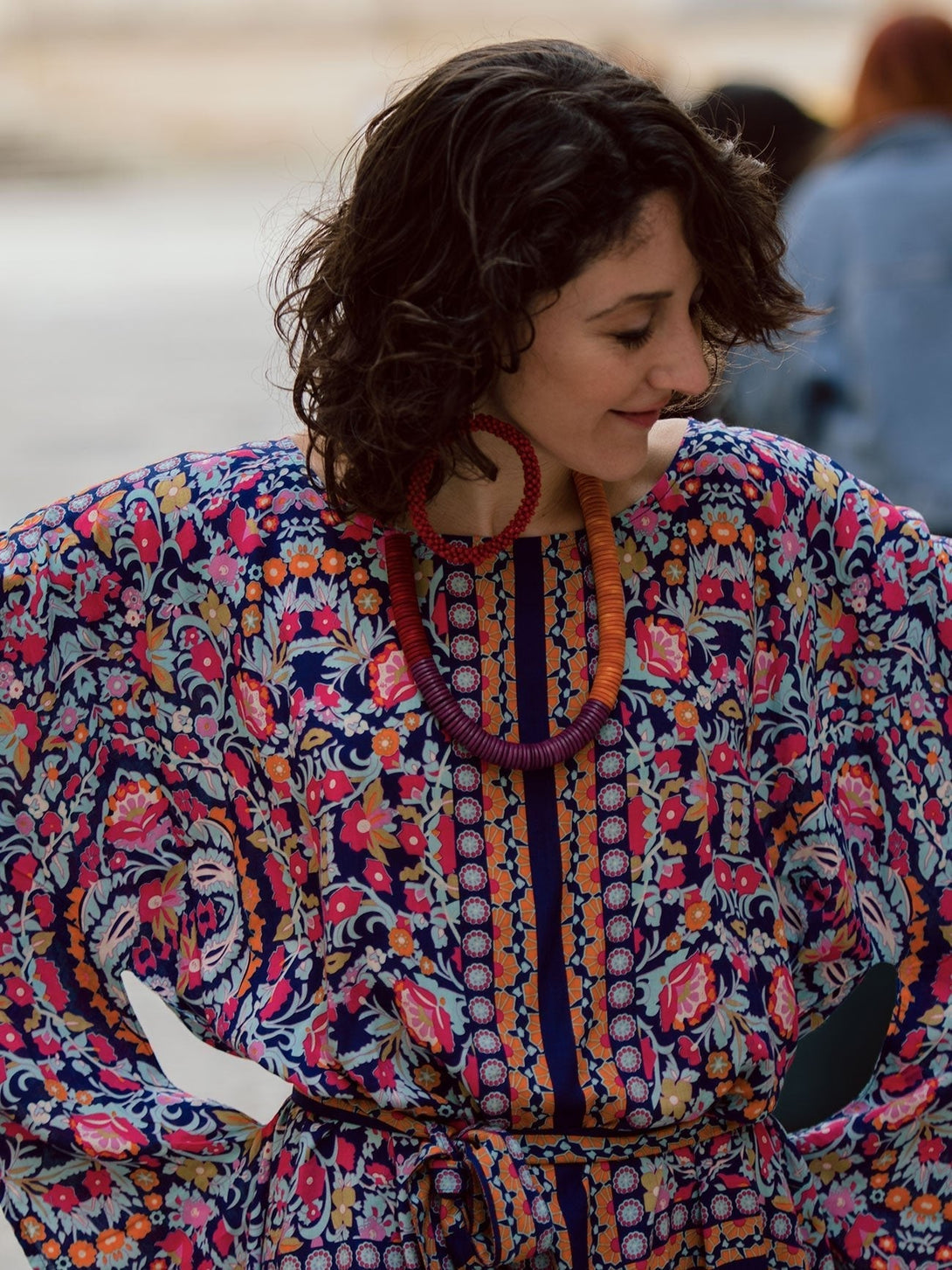 Collana legno Aurelie - verde - Bijondo