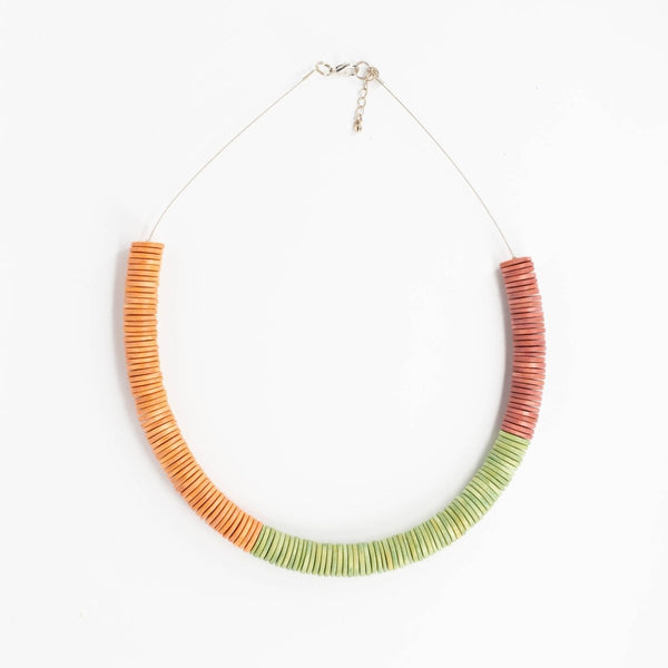 Collana legno Aurelie - verde - Bijondo