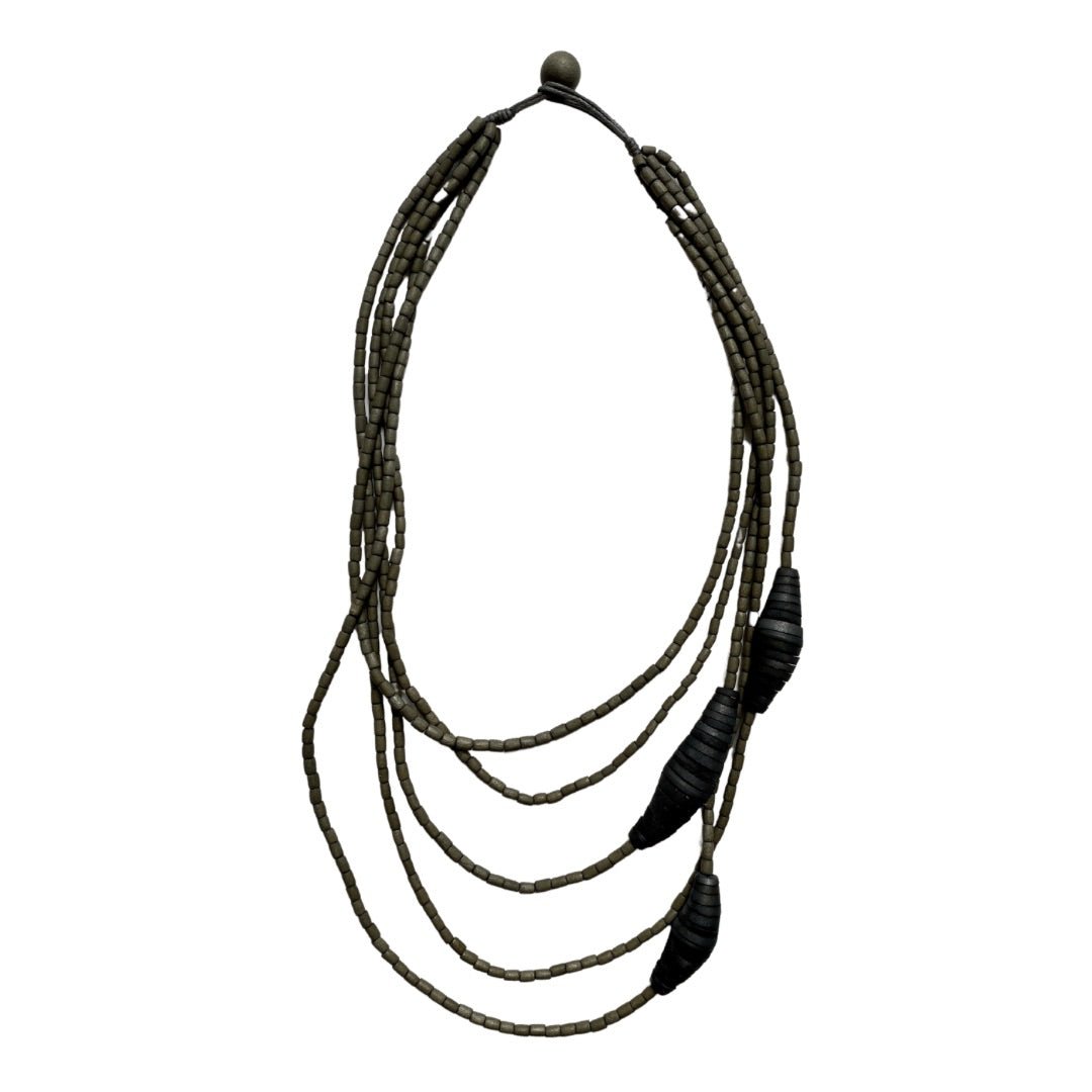 Collana legno Boli - nero - Bijondo