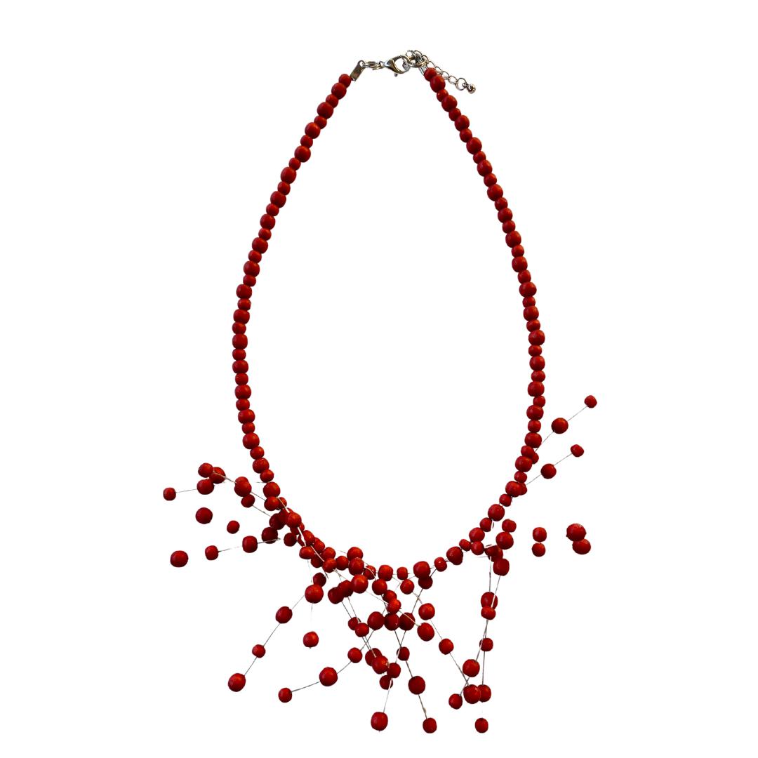 Collana legno Bonfim - rosso - Bijondo