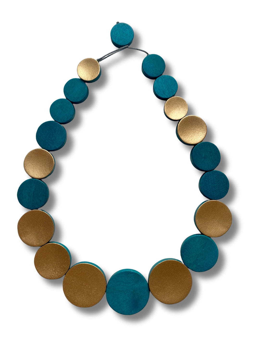 Collana legno Carla metallic-collana-Bijondo-petrolio-Bijondo