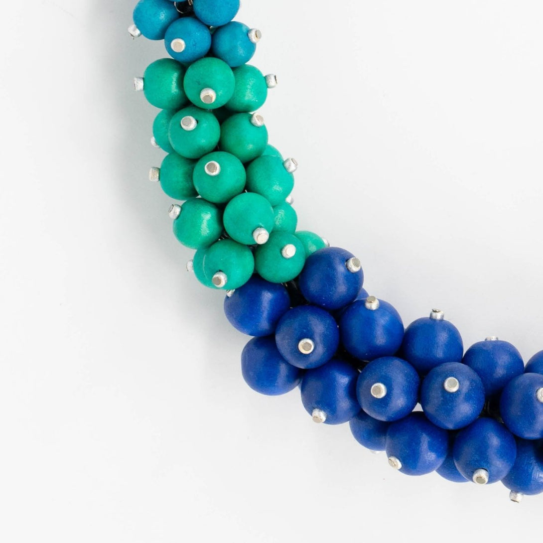 Collana legno Delilah - blu - Bijondo