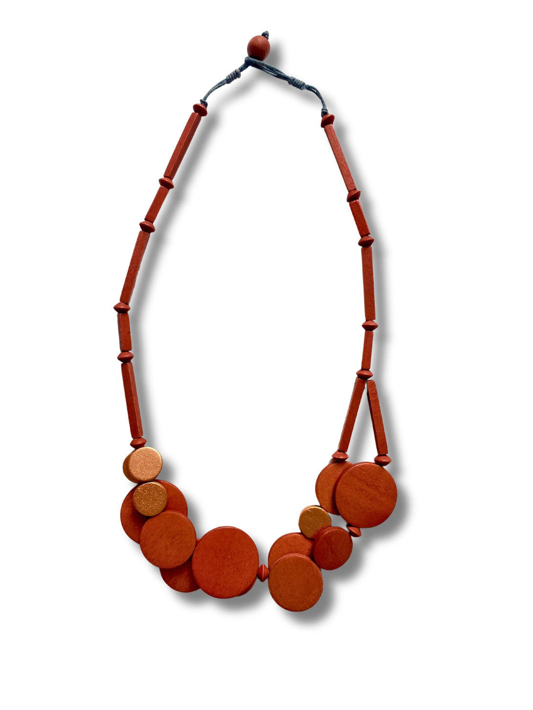 Collana legno Eleanor metallic-Collana-Bijondo-arancione-Bijondo