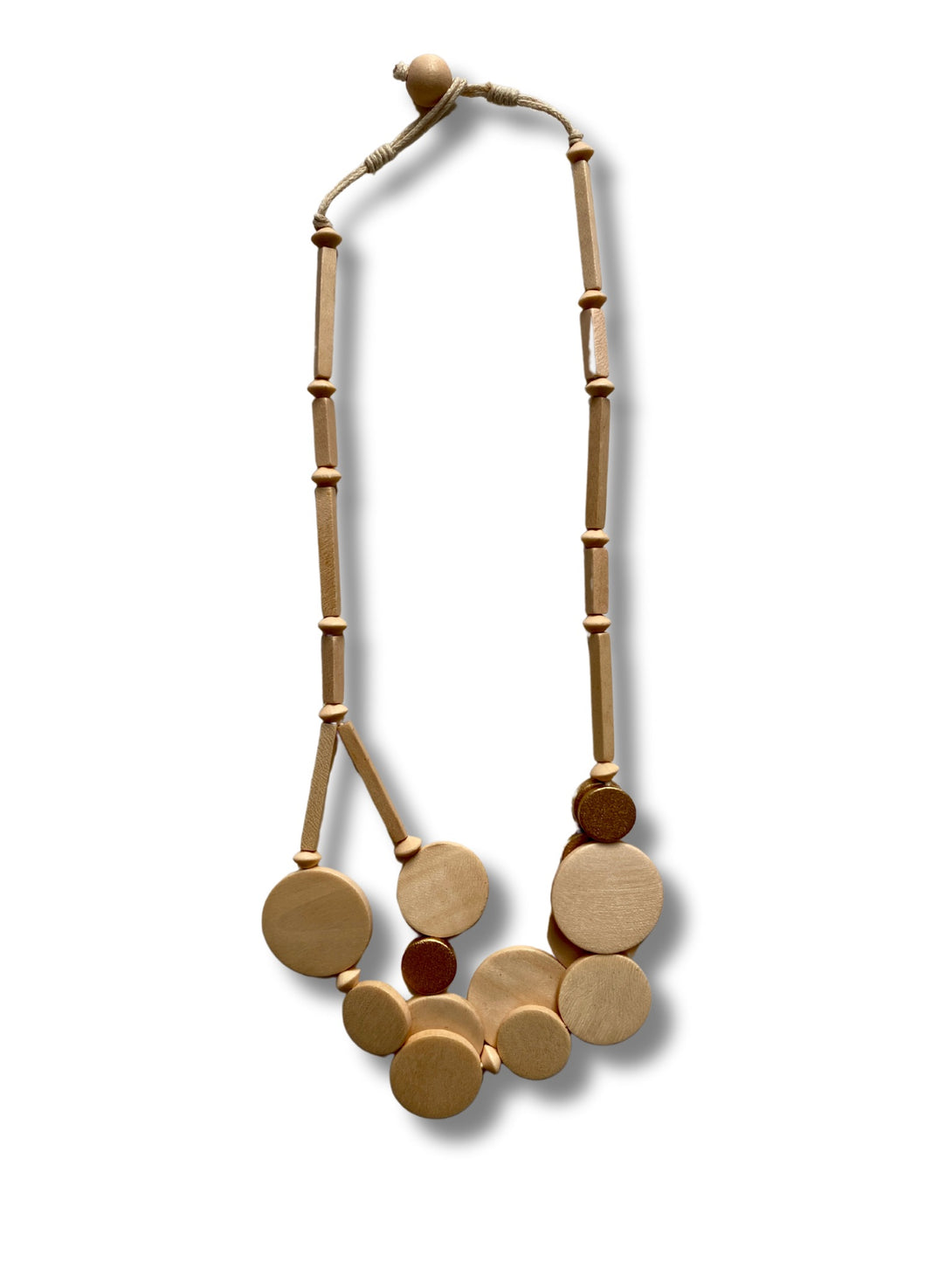 Collana legno Eleanor metallic-Collana-Bijondo-beige-Bijondo