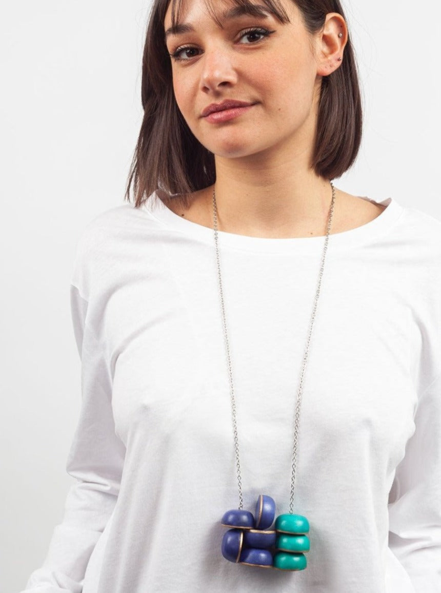 Collana legno Esti - smeraldo - Bijondo