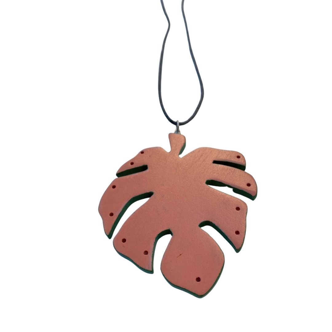 Collana legno Foglia - rosa - Bijondo