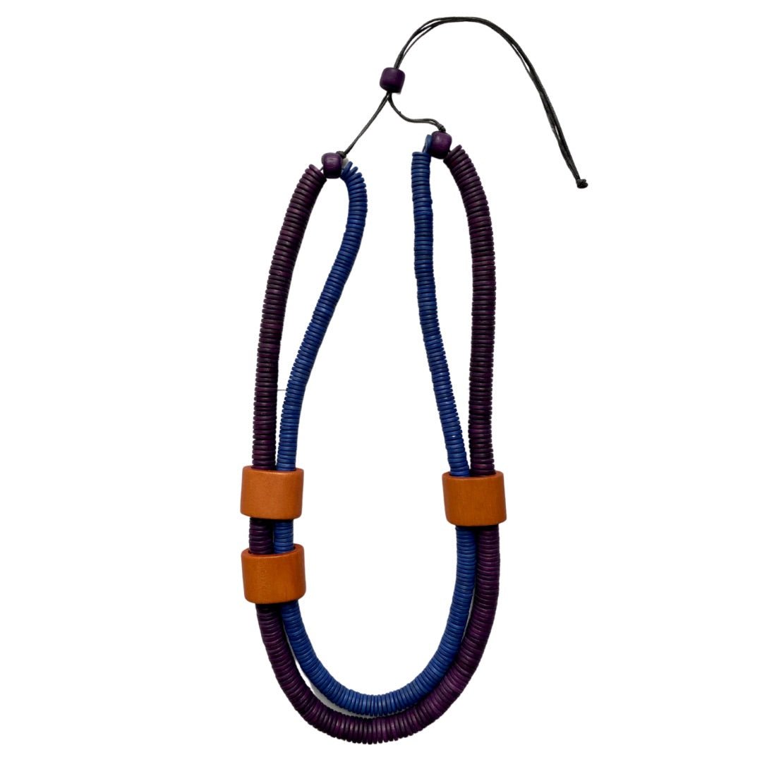 Collana legno Francia - arancione - Bijondo