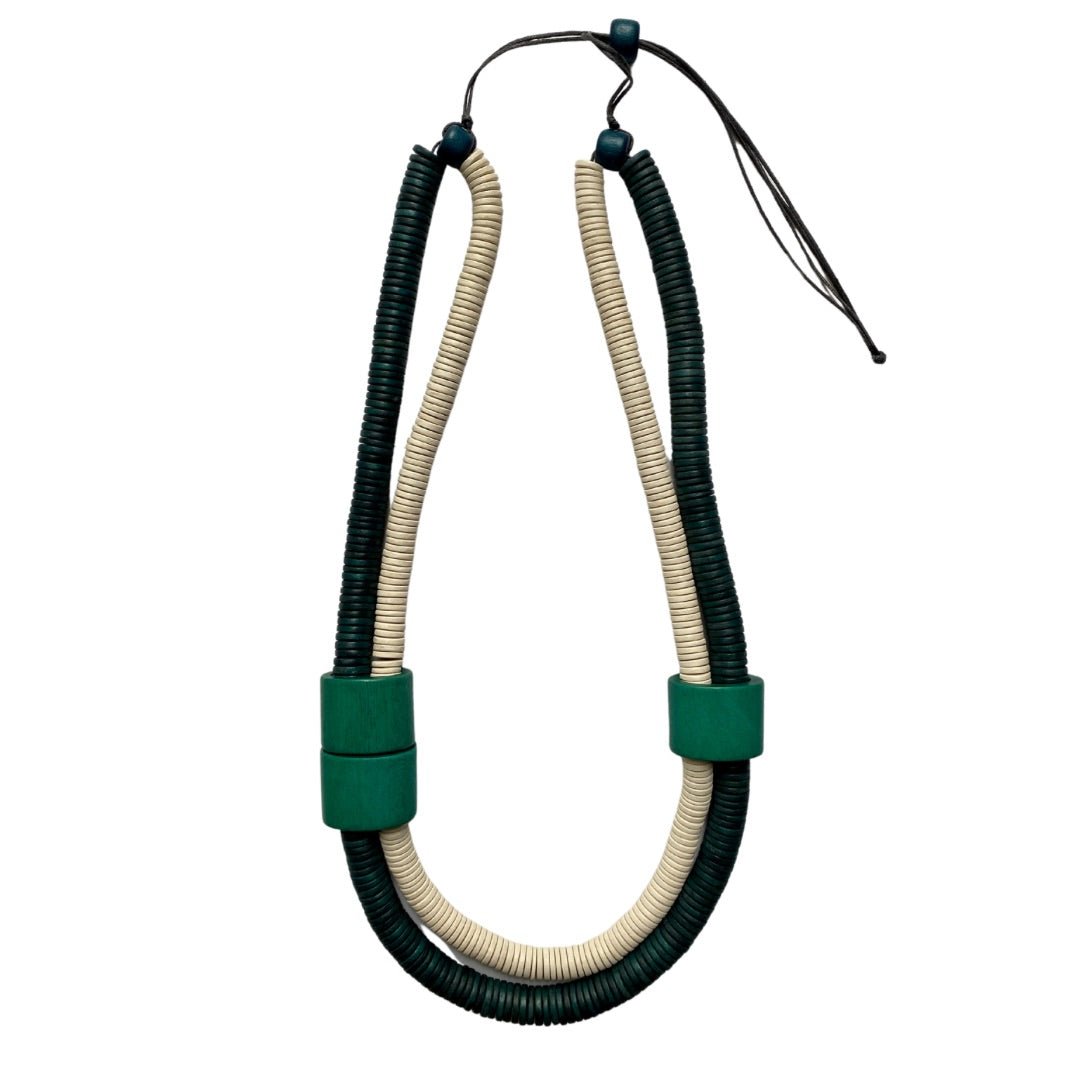 Collana legno Francia - turchese - Bijondo